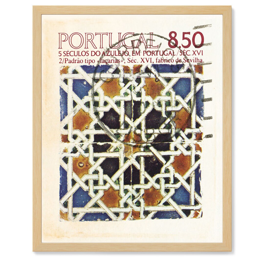 Portuguese Tile Art and Vintage Wall Art of Portugal Tile. Azulejo Tile