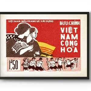 Vietnamese Art Print of Propaganda poster or Boho art print for Asian Live Matter. Vietnam Art print, Asian Art. Graphic Art Print, Pop Art.