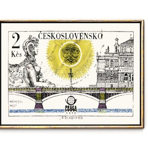 Architecture Art print Poster, Prague Art, Czech, Art Nouveau Wall Art Print, Illustration Art Print, Whimsical Art, Architectural Drawing