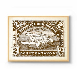 Dominican Republic Wall Art Map, Tropical Art Print, Illustration Art ...