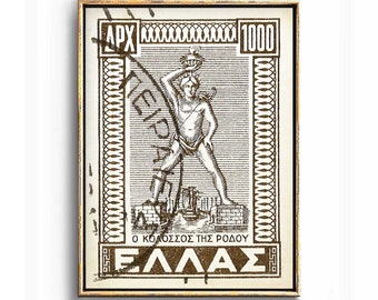 Láminas de arte griego antiguo con esculturas y estatuas griegas, arte mural de la mitología griega con dioses griegos, láminas vintage de Grecia y regalos históricos.