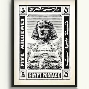 Ägyptische Wandkunst, altes Ägypten Poster, ägyptisches Dekor, ägyptische Sphinx-Skulptur, afrikanische Kunst, ägyptische Hieroglyphen, Vintage-Poster