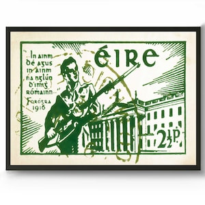 Irland Briefmarke Kunstdruck, Oster Rebellion, Irische Geschichte und Kulturerbe, Dublin, Meath, Galway, Louth, Wexford, Cork, 24.April 1916
