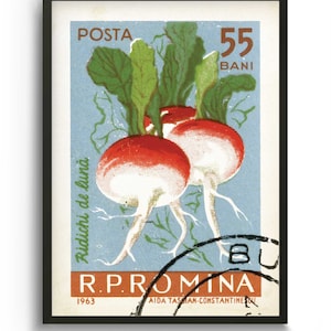 Food Art, Botanical print, Kitchen Wall art, Rustic Wall art, Farmhouse Wall Decor, Vegetable print, Dining Room Wall art, Vintage Poster