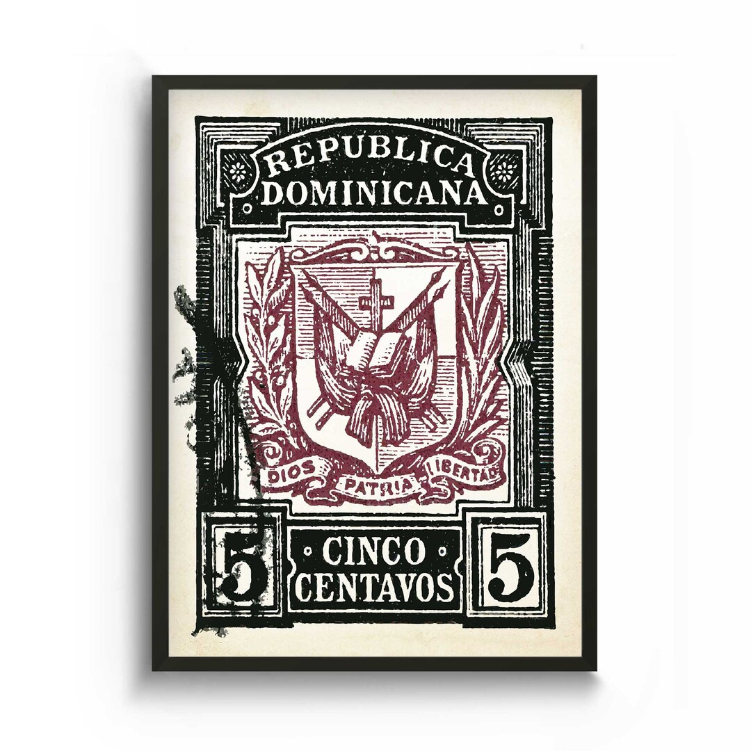 Dominican Republic Wall Art Digital Poster Print, Vintage Poster Decor