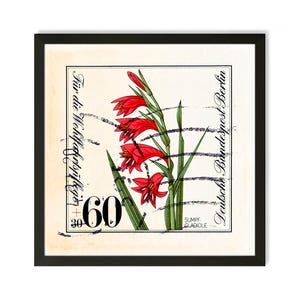 Flower Art Print, Botanical Art, Floral prints, Affiche Vintage, Illustration Print, Berlin Art print Poster, German Art, square print,