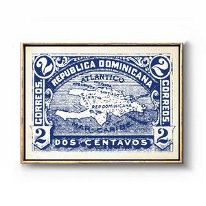 Carte d'art mural de la République dominicaine, impression d'art tropical, art de l'illustration, art latin, art des Caraïbes, affiche de voyage vintage, déco espagnole