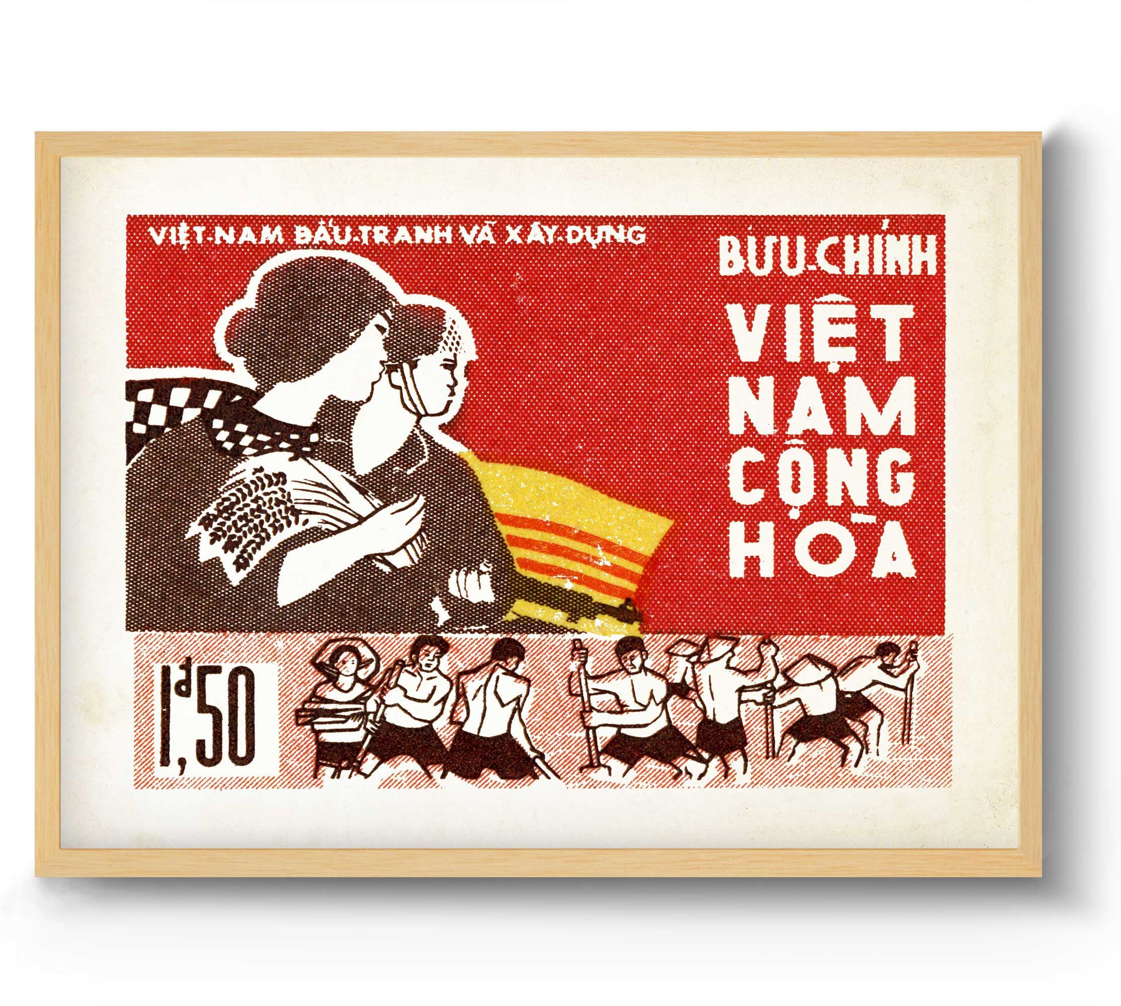 ベトナムのプロパガンダ ポスターのアート プリント、または Asian