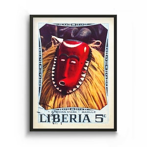 African Wall Art print, African Mask, African Home Decor, African American Art, Black Art, Africa Poster, African Wood Carving Sculpture
