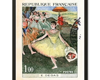 French Art Print, France Art poster, Vintage French poster, Degas ballerina Print, Music Art poster, French country decor, Dance Art Print