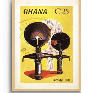 Afrikanische Wand Kunst, Schwarze Kunst, Feministische Kunst, Vintage Reise Poster Drucke, Afrikanische Skulptur, Boho Art Print, Affiche Vintage, Ghana Art