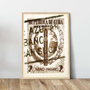 Zigarren-Kunst und Zigarren-Poster, großes Zigarren-Bar-Dekor, Zigarren-Zeichen und Mann-Höhlen-Dekor, lateinische Kunst oder spanische Kunst, großes Herren-Geschenk und Zigarren-Geschenk