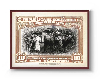 Póster de arte de café de Costa Rica para decoración de pared de cocina, decoración de pared de café y arte rústico de cafetería y decoración del hogar, impresión de arte bohemio y obra de arte