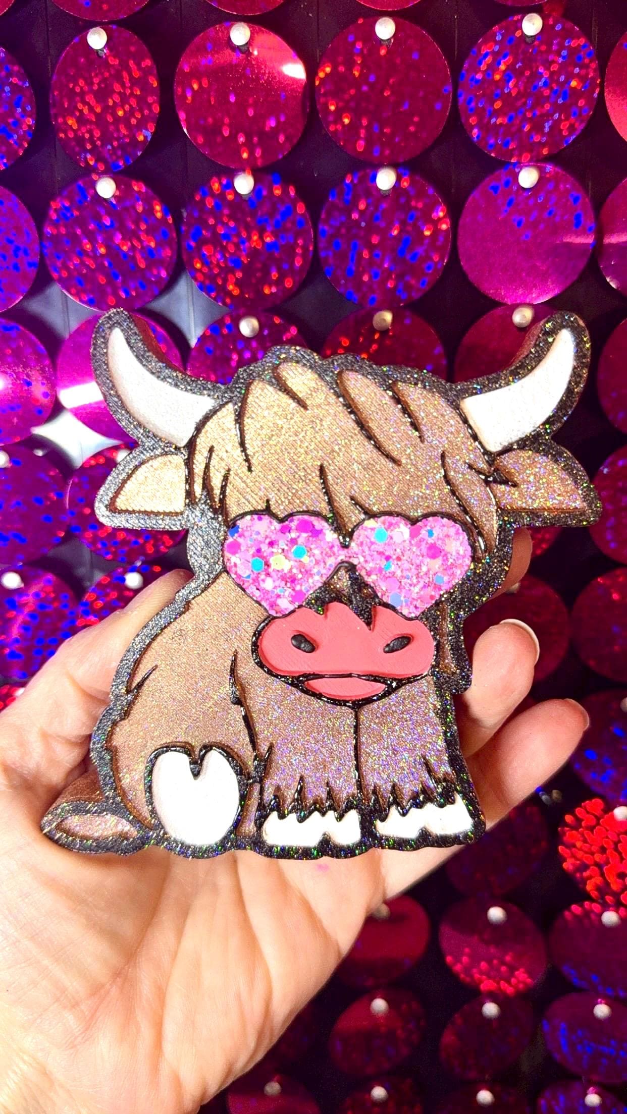 Ambientador para coche Highland Cow, aromas para coche, ambientadores, Highland Cow Freshie, Cow Freshie