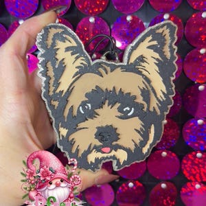 Yorkie car freshie, Dog freshie, Car Scents