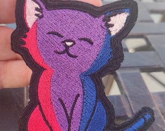 BiSexual Pride Kitty Patch | BiSexual Flag | Pride Patch | Decal | Queer Art | Gifts Under 20