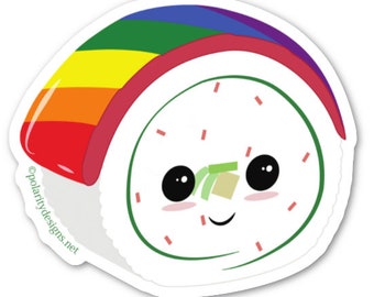 Rainbow Pride Roll | LGBTQ Flag | Pride Sticker | Decal | Queer Art | Gifts Under 5 Active