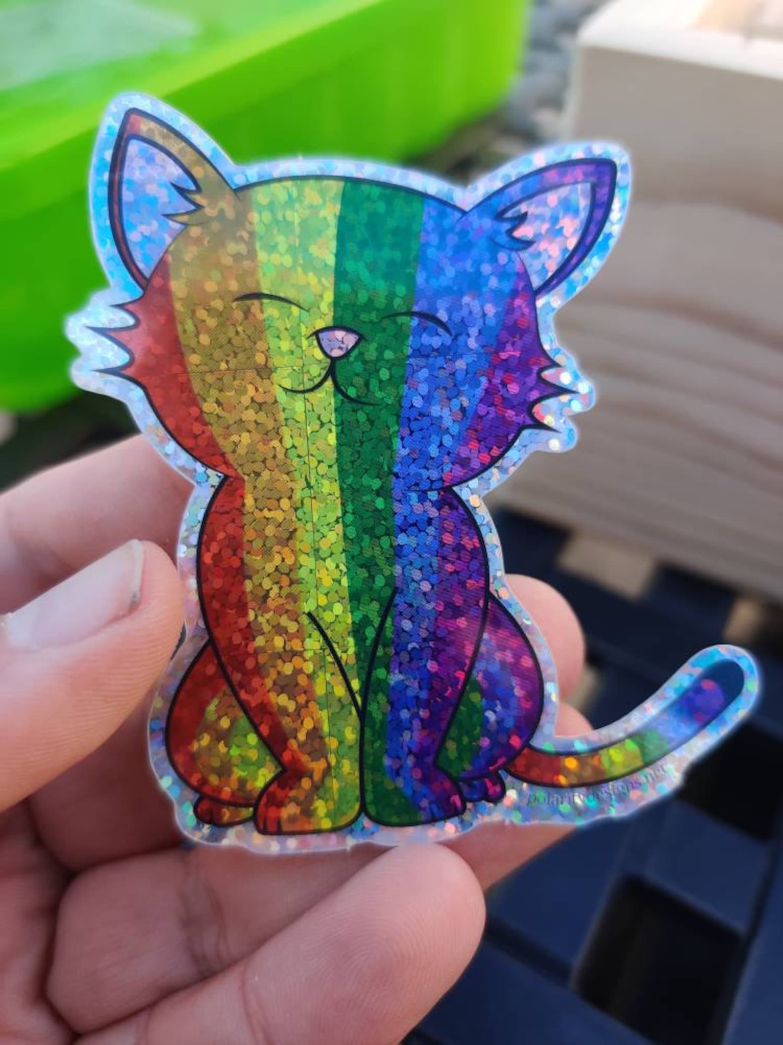 LGBTQ Rainbow Pride Kitty Sticker LGBTQ Flag Pride Sticker | Etsy