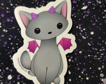 Demon Kitty? | stickers | Gifts under 5