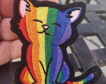 LGBTQ Rainbow Pride Kitty Patch | LGBTQ Flag | Pride Patch | Queer Art