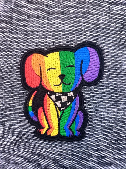 Pride Puppy Dog Patch Pride Flag Pride Patch Decal Etsy UK