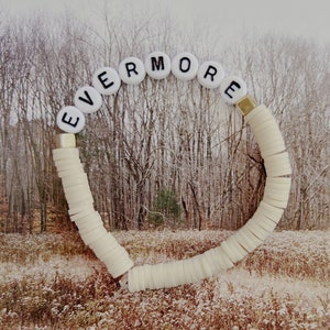 Eras pulseira evermore argila frisada letras de ouro taylor amizade comércio tour problemas champanhe cowboy como eu salgueiro hera jóias adolescente adulto