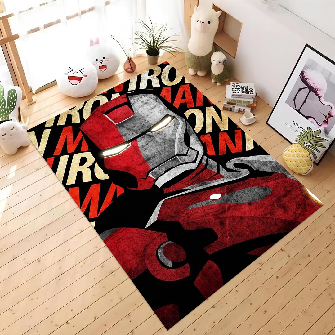 Super Hero Rug, Iron Man Rug, Ironman Rug, Kids Room Carpet, Modern Rug ...