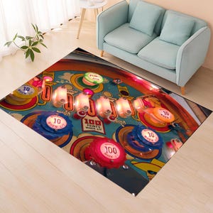 Pinball Rug, Pinball Rugs, Pinball Game Rugs, Pinball Game Rug, Pinball Room Rug, Pinball Room Rugs, Pinball Modern Rug, Pinball Modern Rugs
