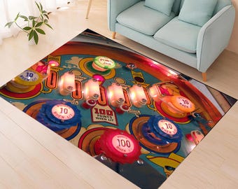Pinball Rug, Pinball Rugs, Pinball Game Rugs, Pinball Game Rug, Pinball Room Rug, Pinball Room Rugs, Pinball Modern Rug, Pinball Modern Rugs