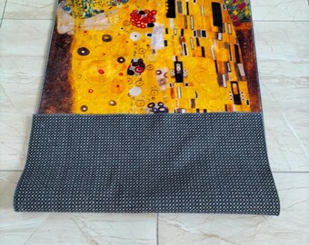 Gustav Klimt 'the Kiss' Rug: Classic Art Velvet Area Rug - Etsy