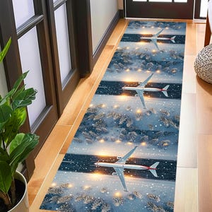 Airplane Runway Rug: Aviation Decor, Airport Play Mat