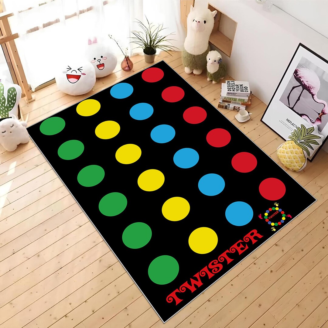 Twister Game Rug, Twister Rugs, Carpet Carpet, Game Room Rug, Game Room ...