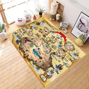 Tapis carte, tapis carte, tapis sur le thème des cartes, tapis sur le thème de l'histoire, tapis carte du jeu, tapis artistique mythique, tapis carte, grands tapis surdimensionnés