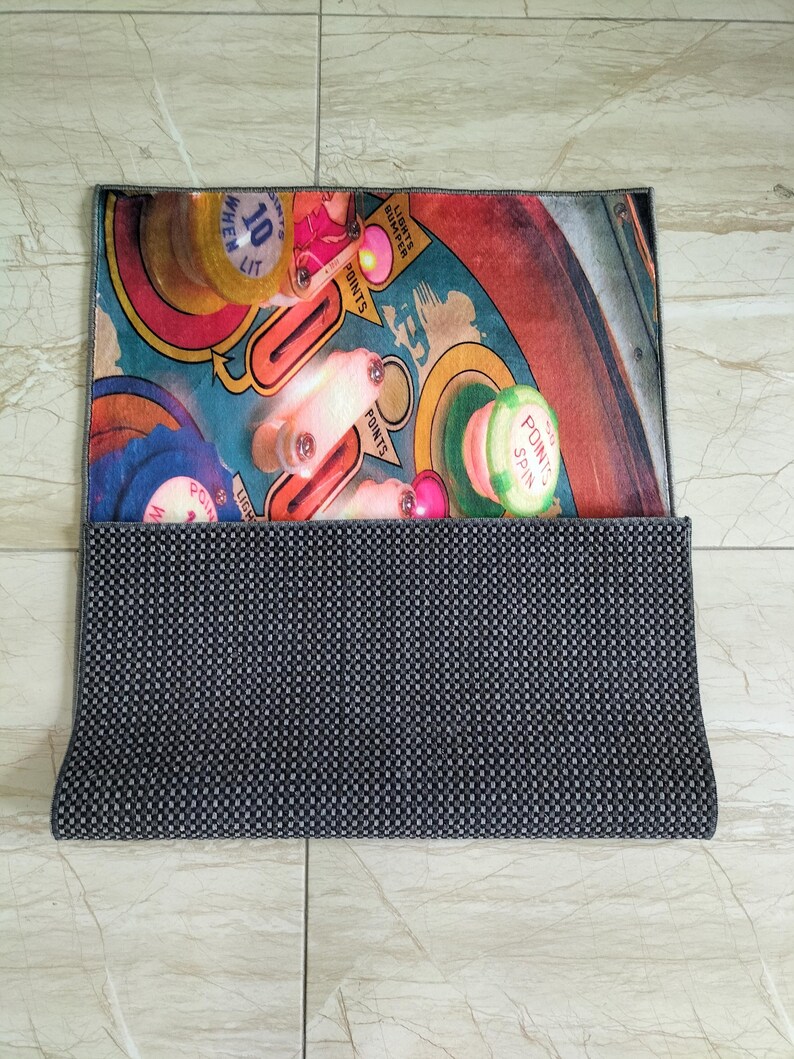 Pinball Machine Rug: Modern Game Room Decor - Etsy