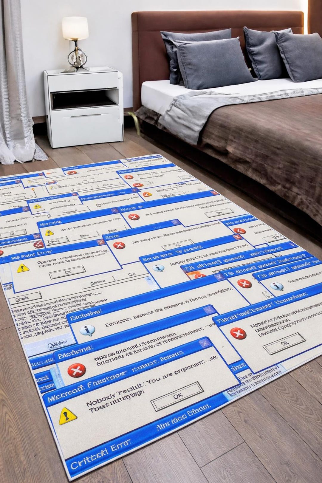 Technology Rug Retro Windows Error Rug: Funny Tech Message Carpet, Gamer Room Decor - Etsy