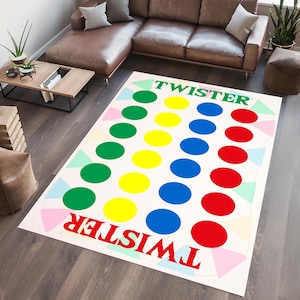 Twister Rug, Twister Rugs, Game Room Rug,game Room Rugs,family Game Rug ...