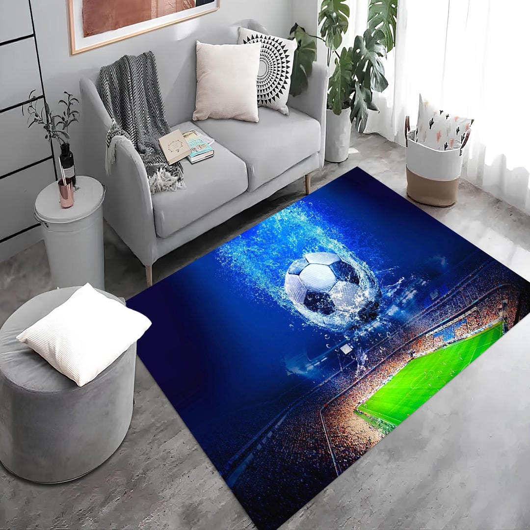 Birthday Gift Soccer Rug, Football Rug, Boys Room Rug, Cool Rug, Sport ...