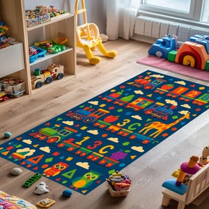 Tappeto da corridoio con simpatici animali, tappeto da corridoio con amici animali, tappeto da corridoio con animali per bambini, tappeto con cani, asinelli, cavalli ed elefanti, tappeto con cavalli ed elefanti