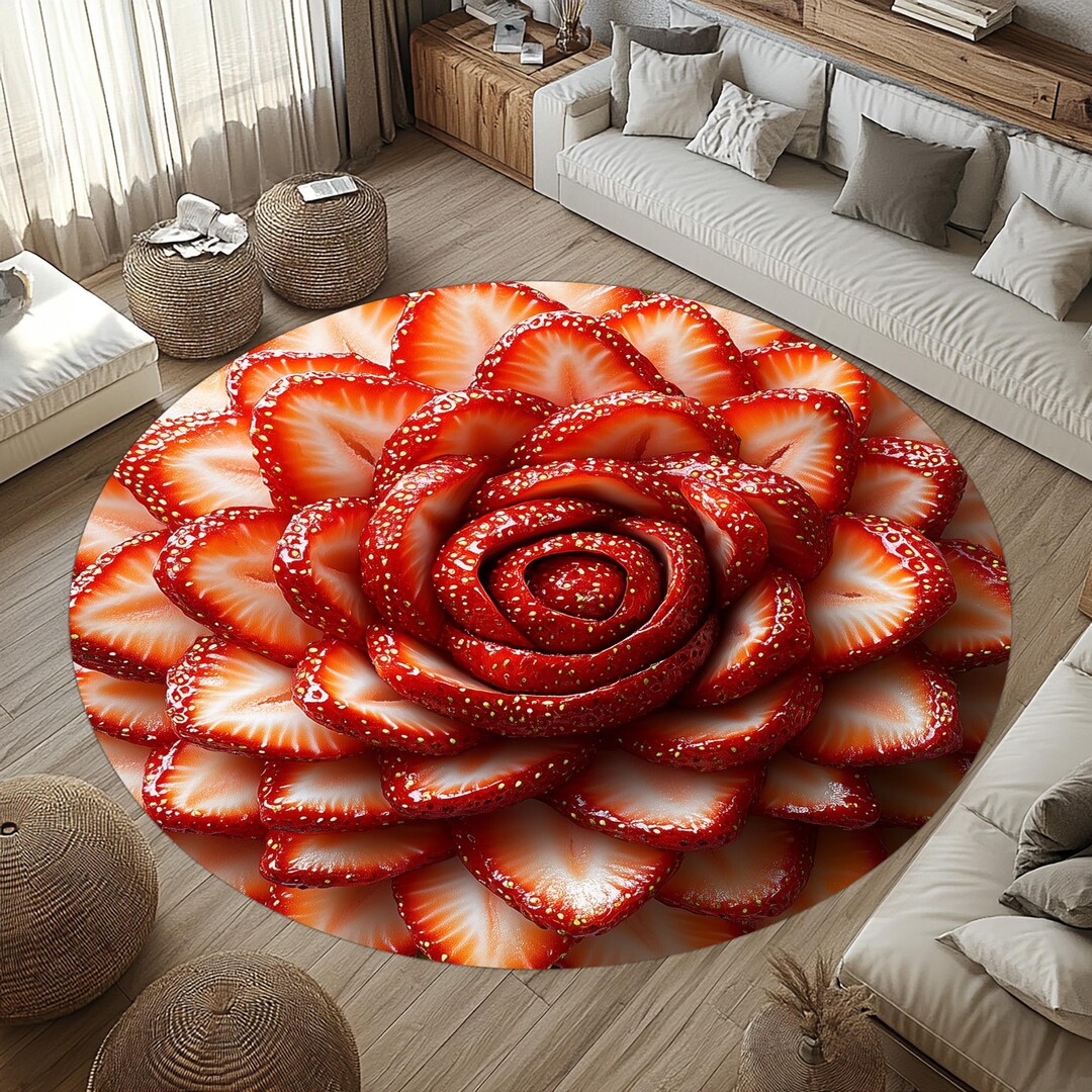 Watermelon Rug, Circle Rug, Fruit Rug, Round Rug,gift for Him,kitchen ...