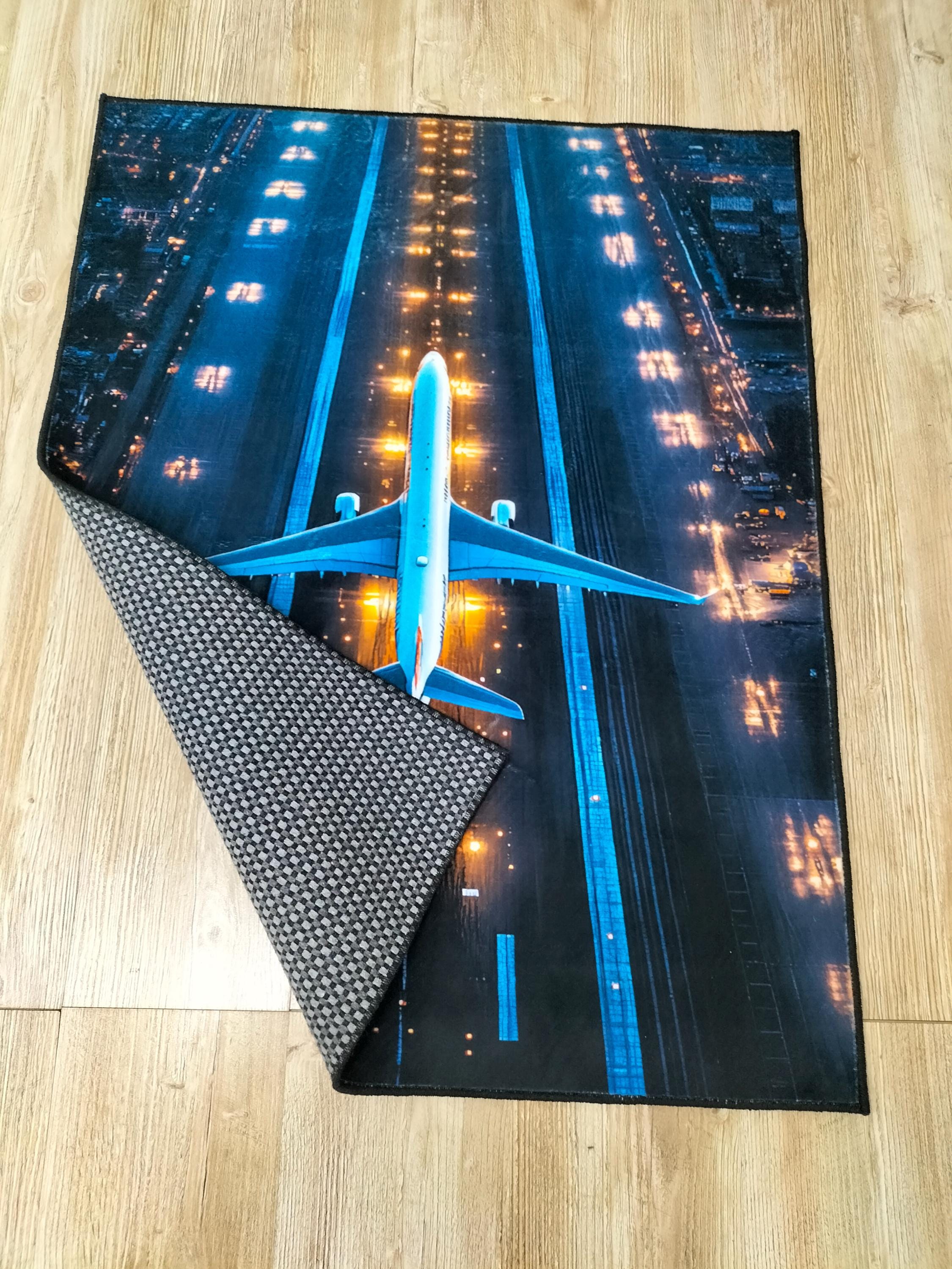 Airplan Rug B1 Bombardment Airplane Runway Rug: Aviation Area Rug, Kids Play Mat - Etsy