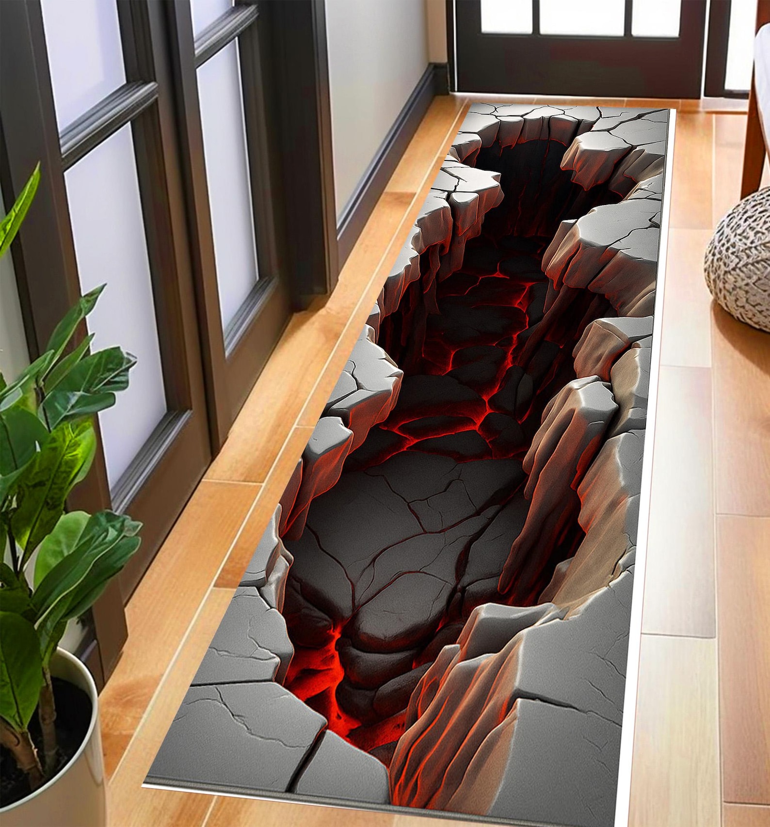 3D Optical Illusion Rug, Deep Hole Vortex Runner, Home Decor - Etsy
