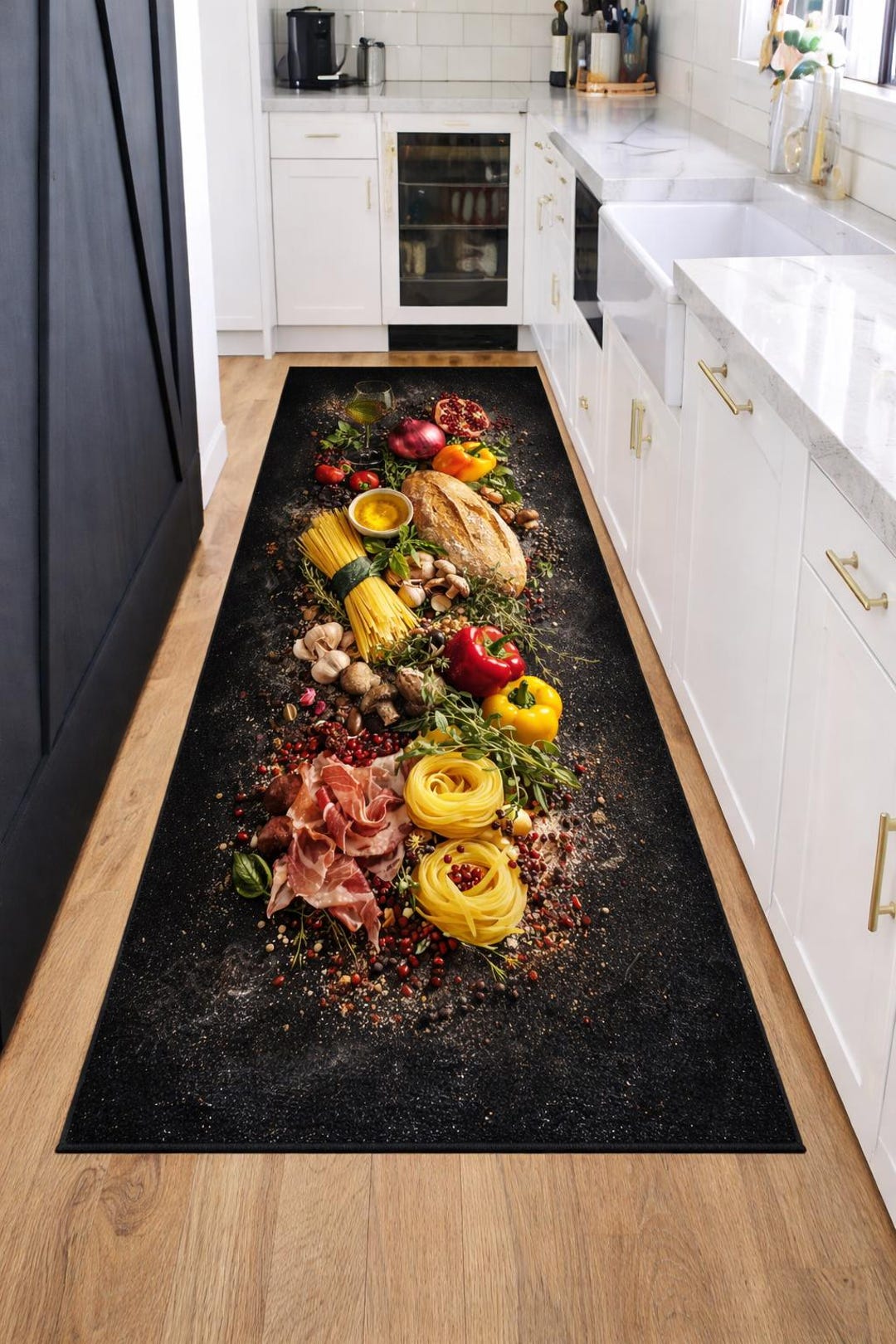 Gourmet Kitchen Runner Rug, Rustic - Etsy