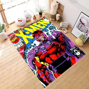X-Men Cartoon Books Cover, X-Men Rug, X-Men Legend Carpet, Comic Cartoon Books Cover, Books First Number, Fantastic Retro Rug