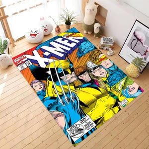 X-Men-tapijt, X-Men Legend-tapijt, X-Men-tapijt, cover stripboeken, eerste nummer boeken, fantastisch retrotapijt, XMen Movie-striptapijt