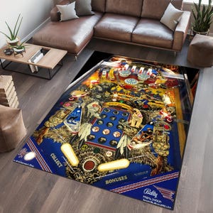 Pinball Rug,Pinball Rugs,Pinball Game Rugs,Pinball Game Rug,Game Room Rug,Game Room  Rugs,Pinball Modern Rug,Non Slip Rug,Pinball Modern Rug