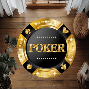 Casino Rug,Poker Chip Rug,Poker Rug,Poker Token Rug,Round Rug,Poker Game Rug,Casino Room Rug,Livingroom Rug,Gift For Him,Area Rug,Circle Rug