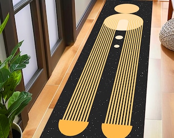 Runner Mid Century Rug,Mid Century Modern Rug,Modern Art Rug,Living Room Rug,Gift Rug, Decor Rug, Area Rug, Non Slip Rug, Soft Rug,Floor Rug