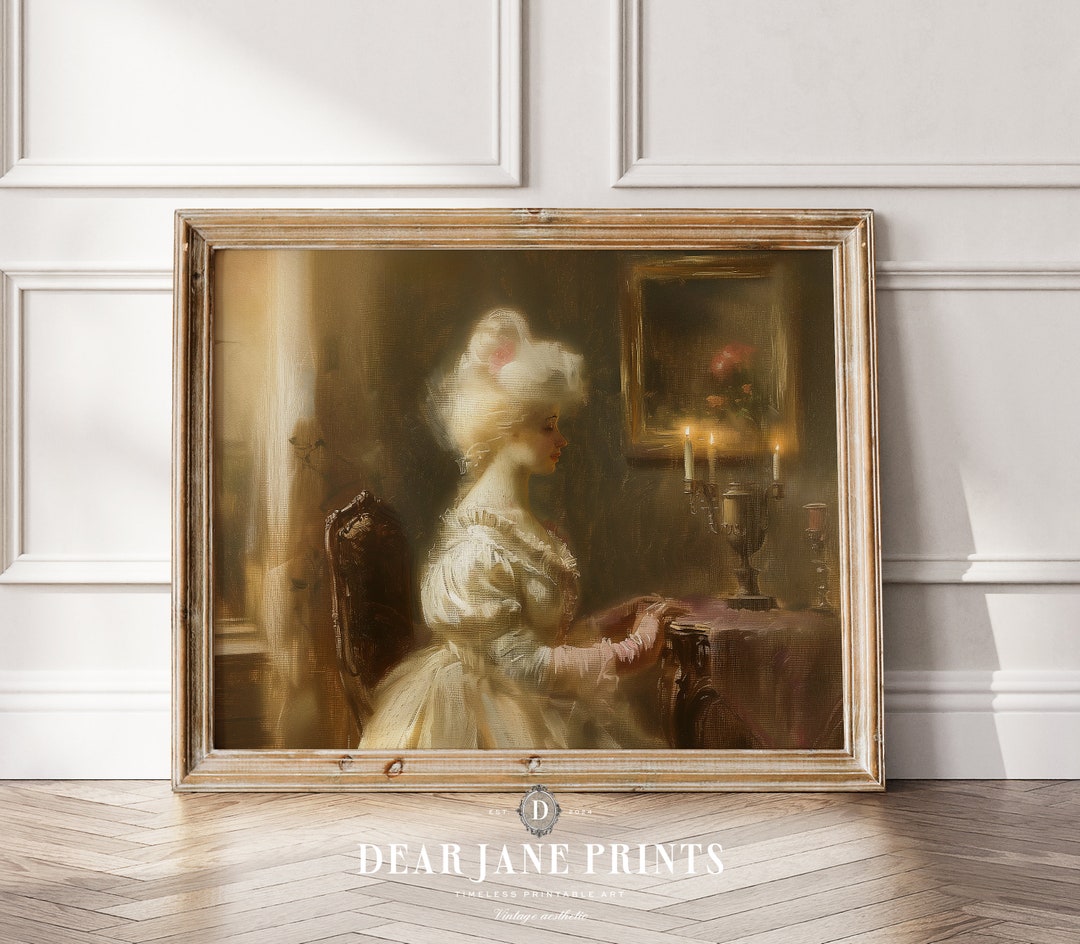 Decadent Young Woman | Wall Art Painting | 19th Century Woman Portrait ...