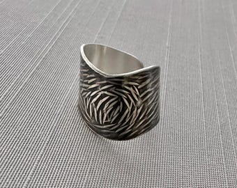 Sterling Silver Textured Wrap Ring