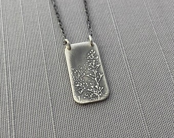 Sterling Silver Prairie Flower Necklace